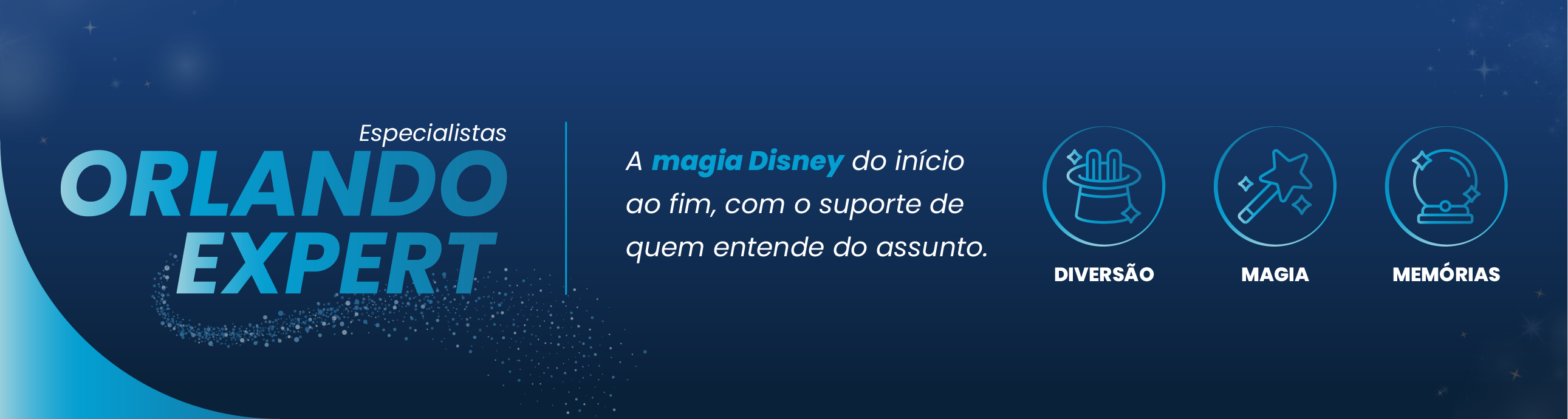 Especialistas Orlando Expert - A magia Disney do in�cio ao fim, com o suporte de quem entende do assunto.